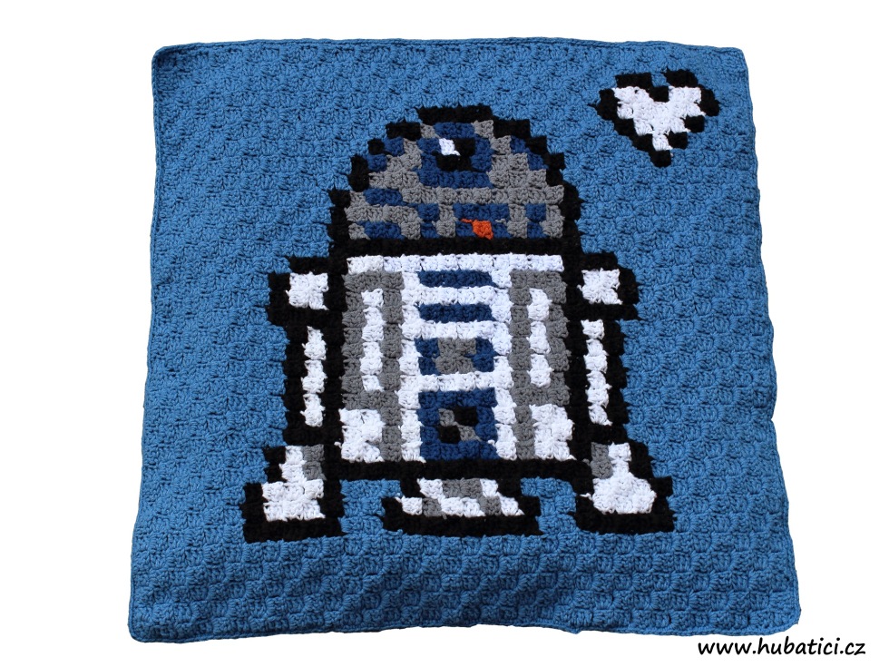 Háčkovaný polštářek  R2-D2